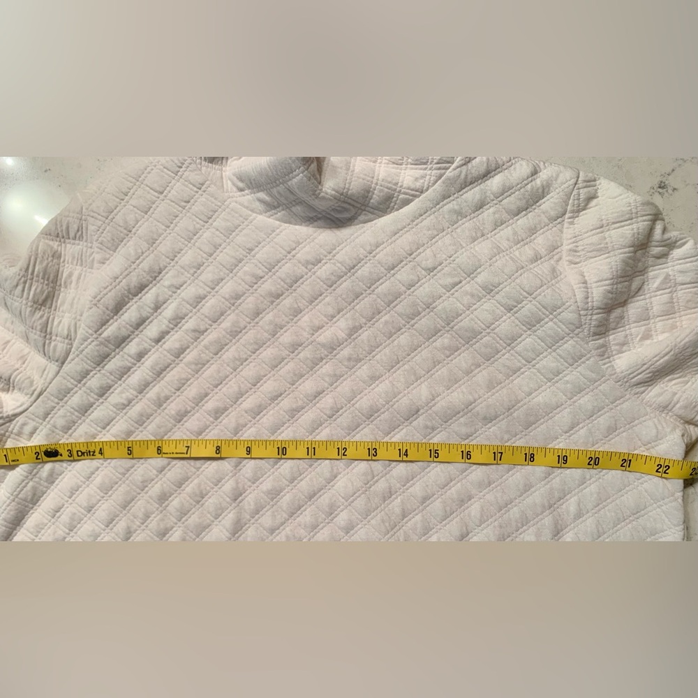 J.Crew Ivory Quilted Mockneck Long Sleeve Pullover Size Large NWT - Picture 7 of 9